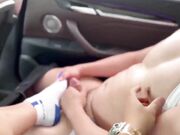 beefymuscle.com - Jerking in the car and tasting cum