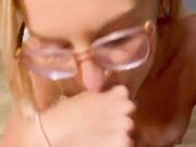 Ambie Bambii Nerdy GF Glasses Blowjob Facial Video Leaked
