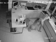 German man fucks his girlfriend in the kitchen